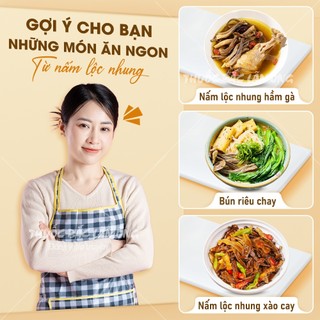 Nấm lộc nhung 100g, nấm nhung hươu rừng, nguyên liệu hầm canh giàu dinh dưỡng, tăng cường sức khỏe