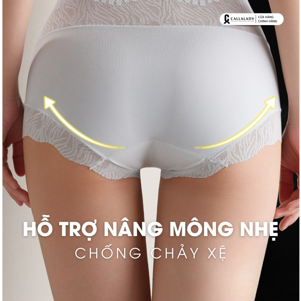 Quần lót nịt bụng cạp cao Callalady gen bụng định hình nâng mông chất liệu mềm mại co dãn thông thoáng 32