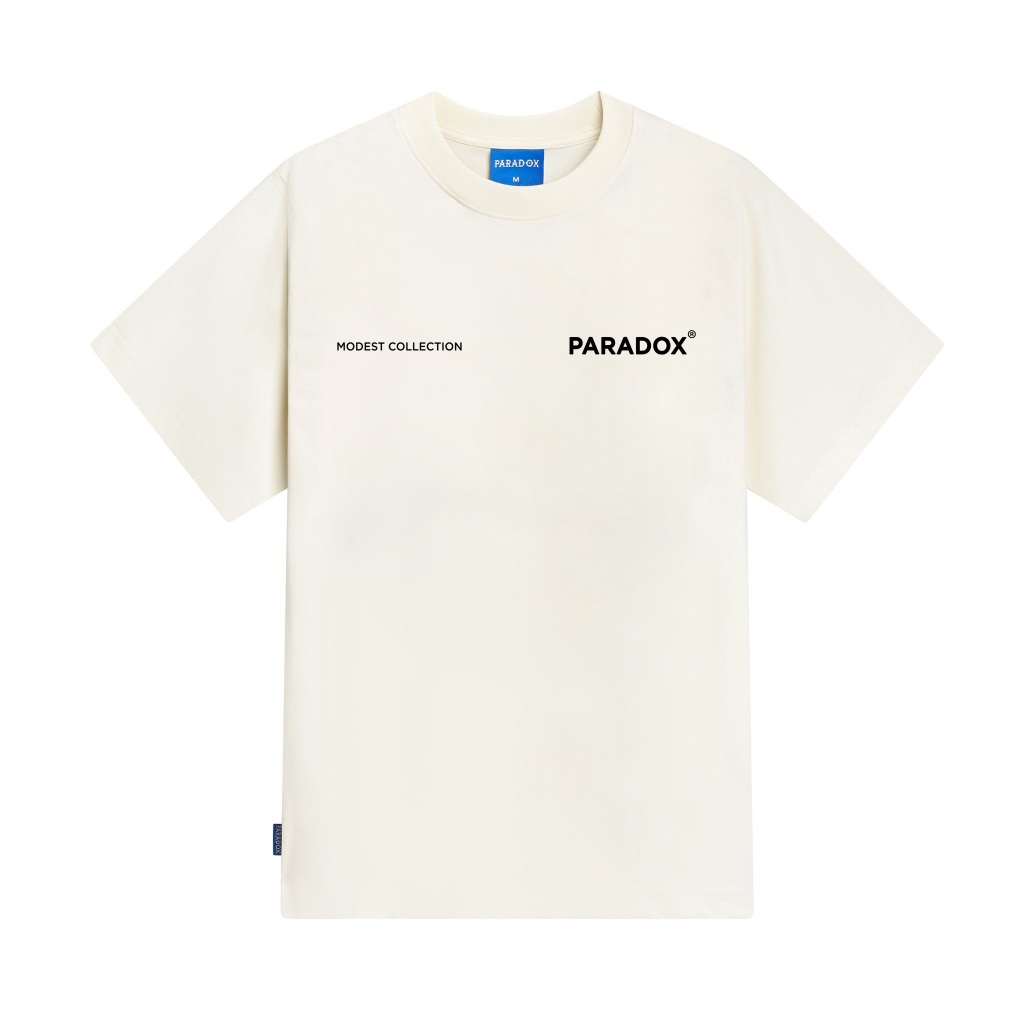 Ảnh Áo thun MODEST I TEE Cotton Màu Đen, Kem, Trắng PARADOX AT5V0304 3