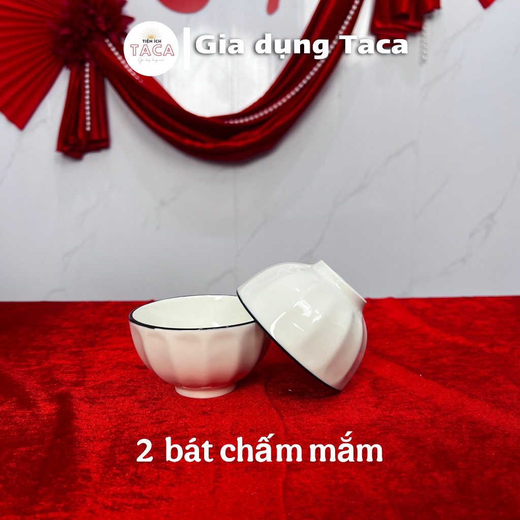 Mã lẻ Trắng viền đen xoắn (Đĩa-Tô- Bát con- Bát chấm)