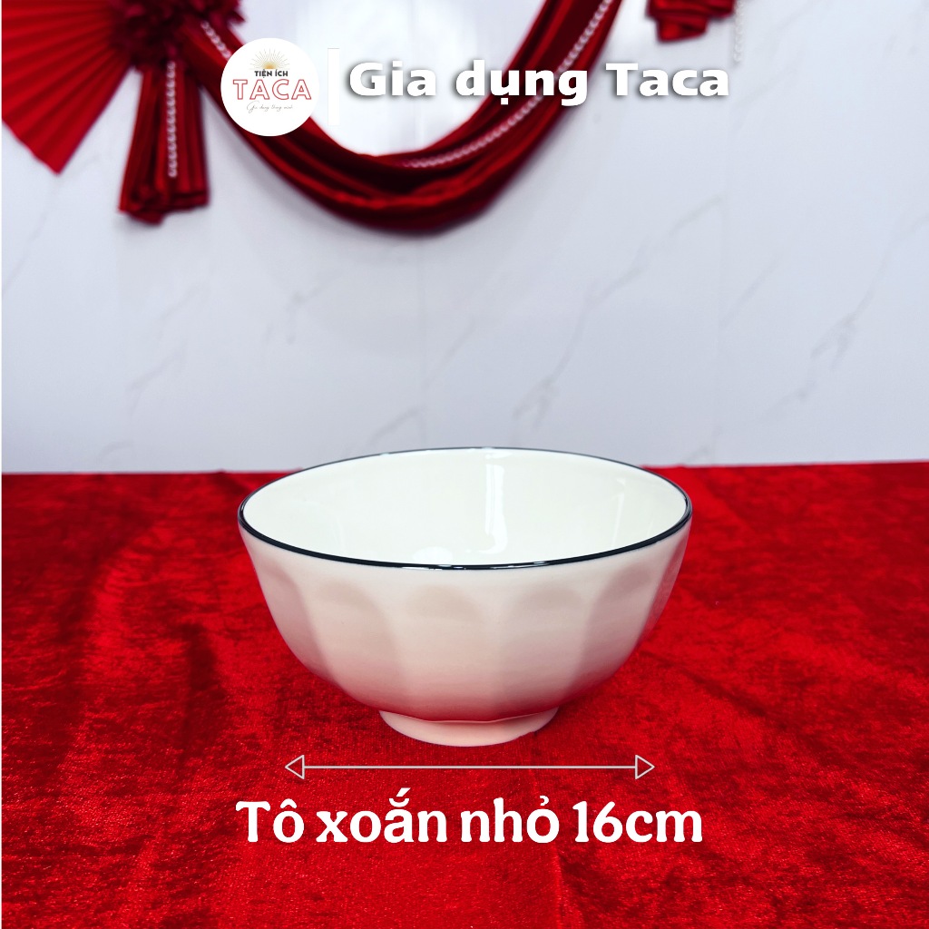 Mã lẻ Trắng viền đen xoắn (Đĩa-Tô- Bát con- Bát chấm)