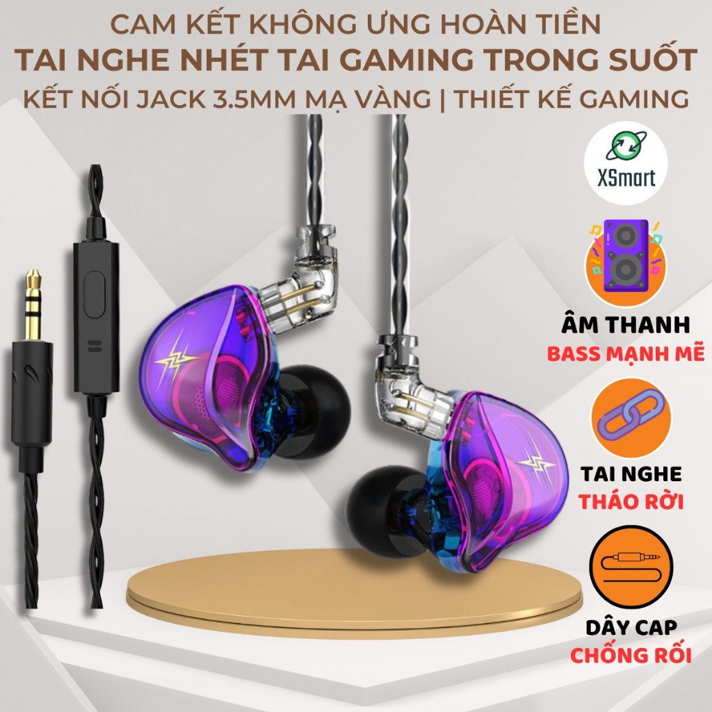 Tai Nghe Nhét Tai Chống Ồn Gaming QKZ ZXT NEW 2025 VIP BASS