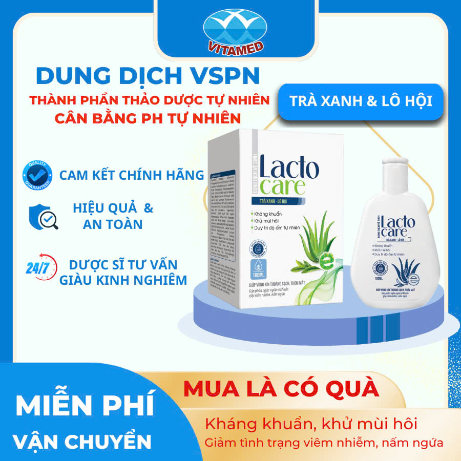 Dung Dịch Vệ Sinh Lacto Care - Chiết Xuất Từ Trà Xanh Và Lô Hội Giúp Duy Trì Độ Ẩm, Kháng Khuẩn, Khủ Mùi Chai 100ML
