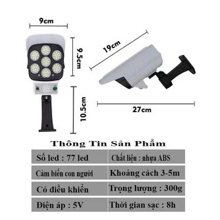 Ảnh 4 – Đèn Led Giả Camera Năng Lượng Mặt Trời Giả Camera Chống Trộm- Chống Nước -Có Điều Khiển Cảm Biến