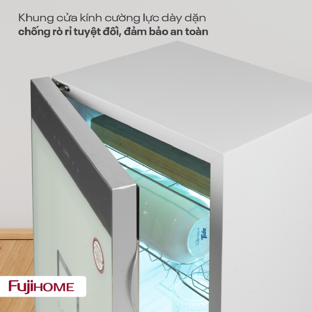 Tủ sấy bát đĩa khử khuẩn UV & Ozone FUJIHOME 68 Lít, Tủ sấy khô diệt khuẩn đa năng dụng cụ y tế