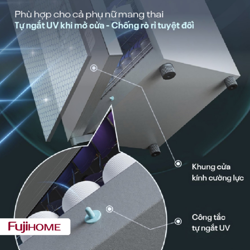 Tủ sấy bát đĩa khử khuẩn UV & Ozone FUJIHOME 68 Lít, Tủ sấy khô diệt khuẩn đa năng dụng cụ y tế