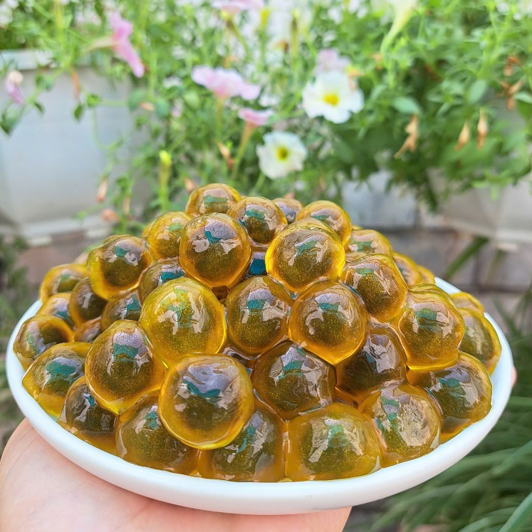 Trân Châu Độc Nhãn Long Size Khổng Lồ Thượng Hạng Có Sẵn Vị Ngọt LONG PHÚ Gói 1Kg - Topping Trà Sữa Dai Dẻo Siêu Ngon