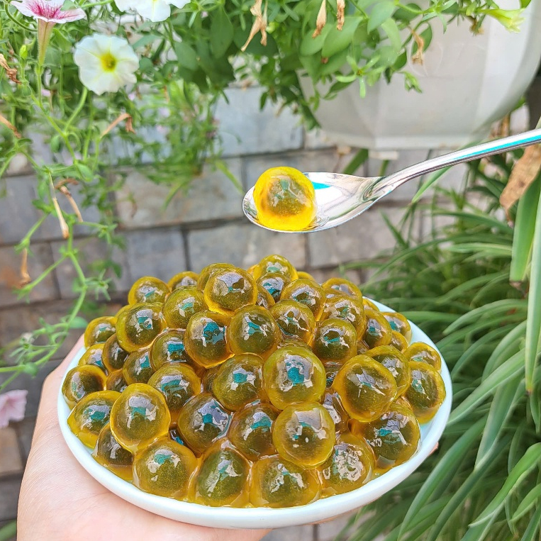 Trân Châu Độc Nhãn Long Size Khổng Lồ Thượng Hạng Có Sẵn Vị Ngọt LONG PHÚ Gói 1Kg - Topping Trà Sữa Dai Dẻo Siêu Ngon