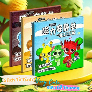 Đồ Chơi Tranh Dán Nam Châm Từ Tính Hình Sprunki Cỡ Lớn Cho Bé Kèm Sticker, Sách Dán Nam Châm Nhân Vật Hoạt Hình Sprunki
