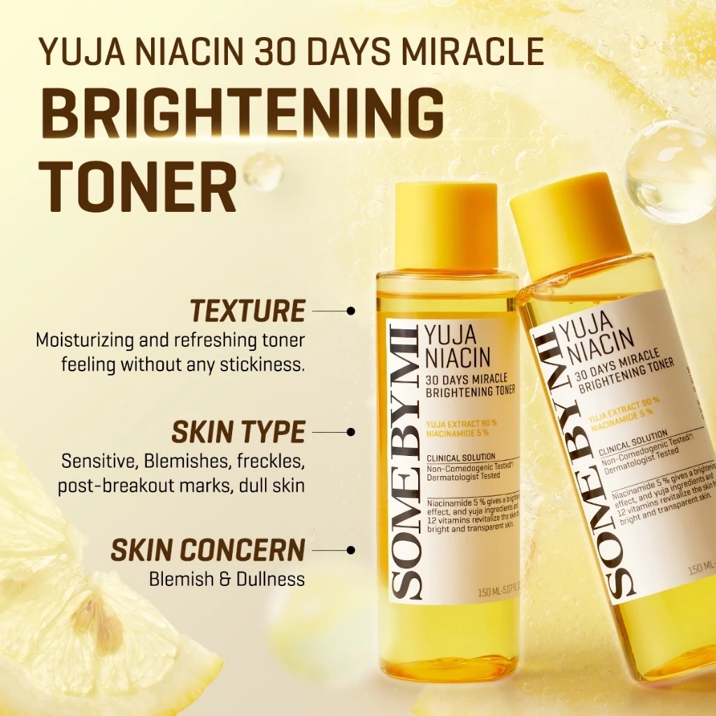 Nước hoa hồng làm sáng da SOME BY MI Yuja Niacin 30 ngày 150ml SOME BY MI Yuja Niacin 30 Days Brightening Toner