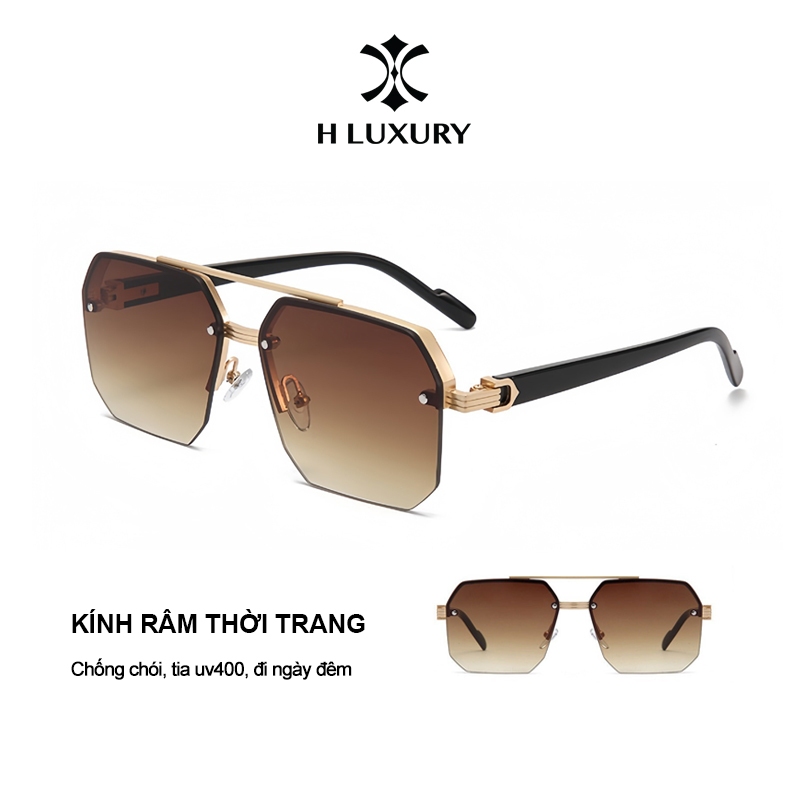 Kính râm thời trang V5 dành cho nam, gọng vuông mắt kính kiểu mới - Chống UV400 đi ngày và đêm Titan