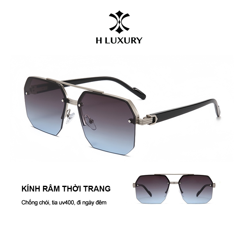 Kính râm thời trang V5 dành cho nam, gọng vuông mắt kính kiểu mới - Chống UV400 đi ngày và đêm Titan