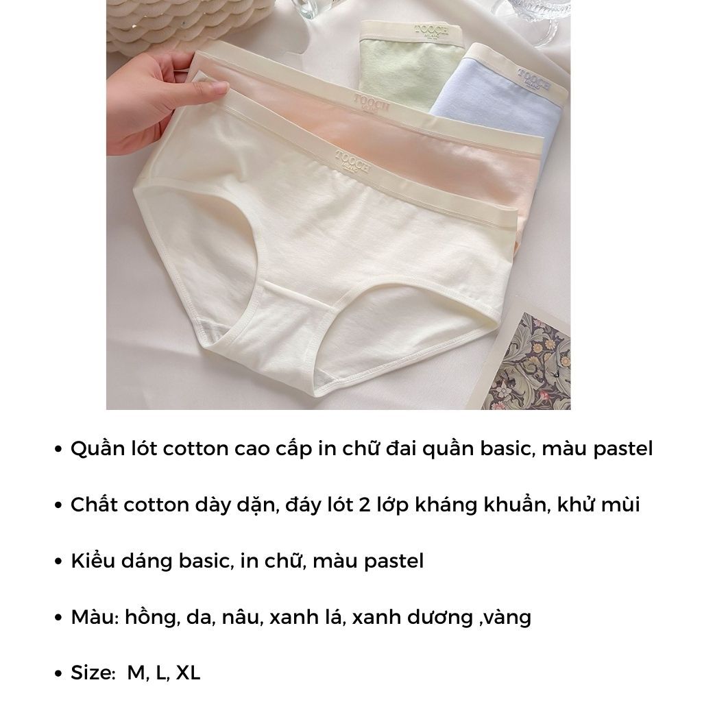 Quần lót cotton nữ cao cấp dày dặn thoáng khí đáy lót 2 lớp chắc chắn kiểu dáng basic LANIXA L4111