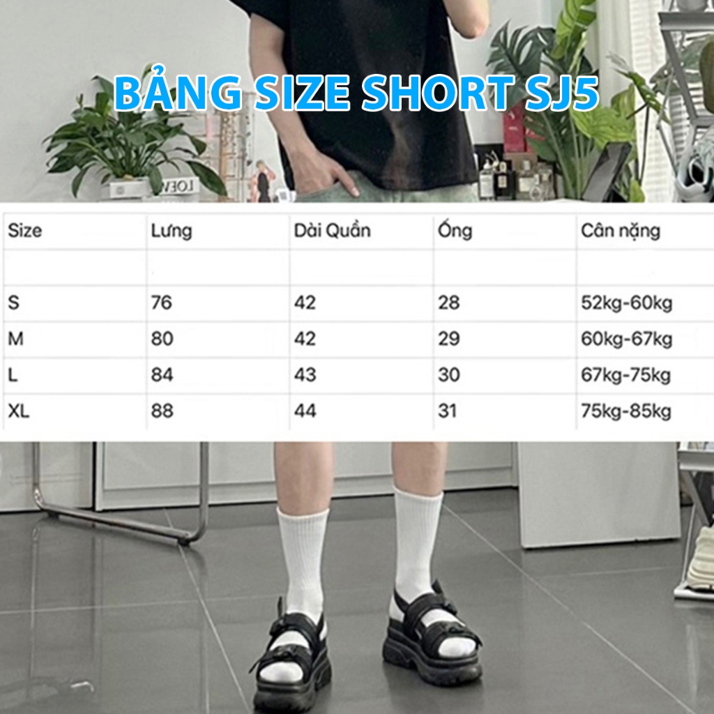 Quần Short Sọt đùi Lửng Ngố Bò Jean Nam Đen Xanh Retro Wash Rách form TRÊN GỐI Avocado | BigBuy360 - bigbuy360.vn