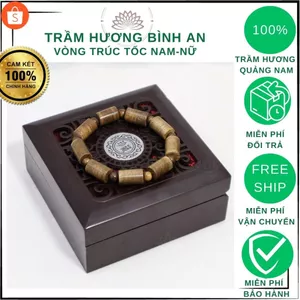 Vòng Tay Trầm Hương Trụ Trúc Tốc Tự Nhiên - Size Nữ - Vòng Tay Phong Thủy - 8mm