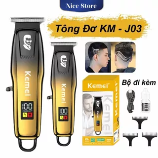 Tông đơ chấn viền chuyên nghiệp KEMEI-KM J03, Máy cắt viền sắc bén, không dây pin khỏe