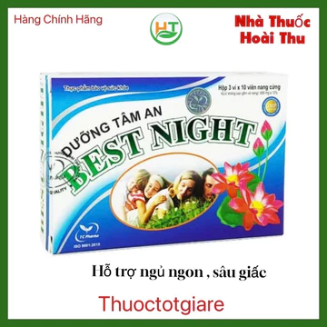 Dưỡng tâm an Best Night - Viên uống hỗ trợ ngủ ngon, ngủ sâu giấc ( H30 viên )