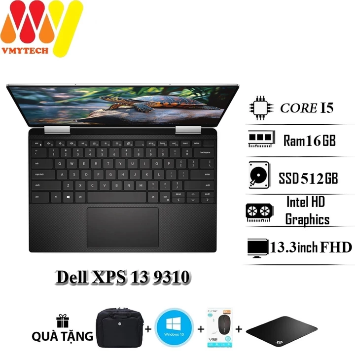 Dell XPS 13 9310, Core i5-1135G7, Ram 8/16GB, SSD 512GB, 13.3inch FHD, laptop văn phòng cao cấp