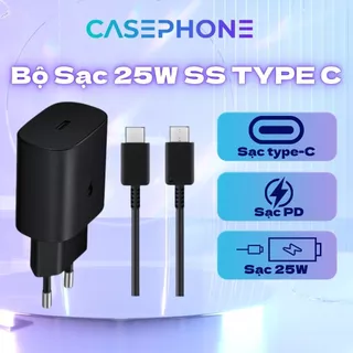 Bộ Củ Cáp Sạc Nhanh ss 25W TypeC To TypeC Cam Kết Sạc Nhanh Không Nóng Máy bảo hành- carephones