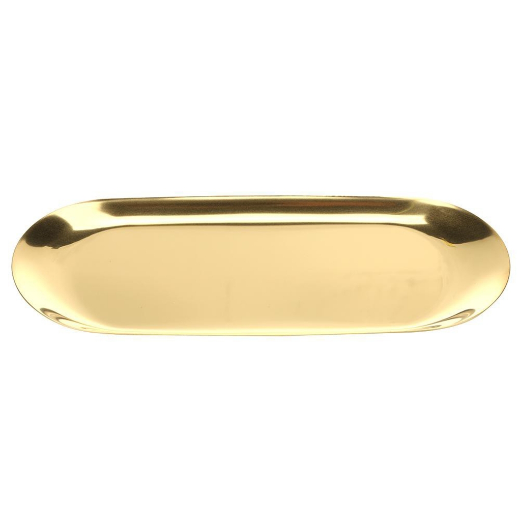Khay Inox bầu mạ vàng đựng dụng cụ spa, phun xăm