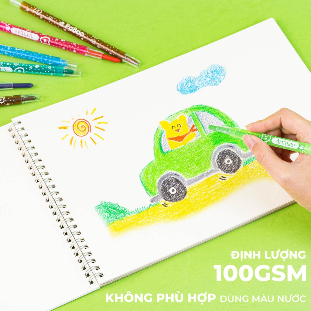 Vở Vẽ A4 Dán Gáy CLASSMATE Sổ Vẽ Lò Xo, Sổ Phác Thảo, Sketch Book 40 Trang, 100gsm 120gsm, Giấy Chuyên Dụng Nhập Khẩu