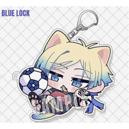 Móc khóa BLUE LOCK Michael Kaiser Alexis Ness Ranze Kurona in hình anime chibi mica trong acrylic keyring dễ thương