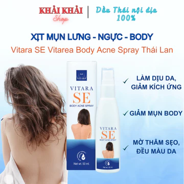Xịt mụn lưng SE Vitarea nội địa Thái Lan, Chai Xịt Mụn Body, Lưng, Cánh Tay, Ngực Và Cổ Vitarea Body Acne Spray