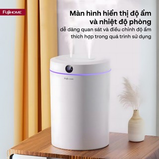 Máy phun sương tạo ẩm FUJIHOME HM05B xông tinh dầu, 3 tốc độ phun, màn led và đèn led hiển thị