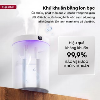 Máy phun sương tạo ẩm FUJIHOME HM05B xông tinh dầu, 3 tốc độ phun, màn led và đèn led hiển thị