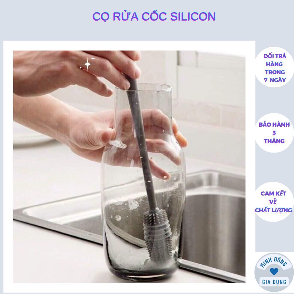 Cây Rửa Cốc Ly Đầu Silicon Siêu Sạch - Dụng Cụ Cọ Rửa Bình Sữa