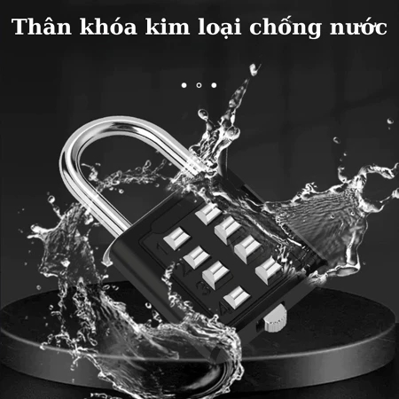 Ổ khóa mini dạng bấm, khóa mã số inox chống gỉ, khóa vali, khóa tủ loker không dùng chìa chống trộm an toàn