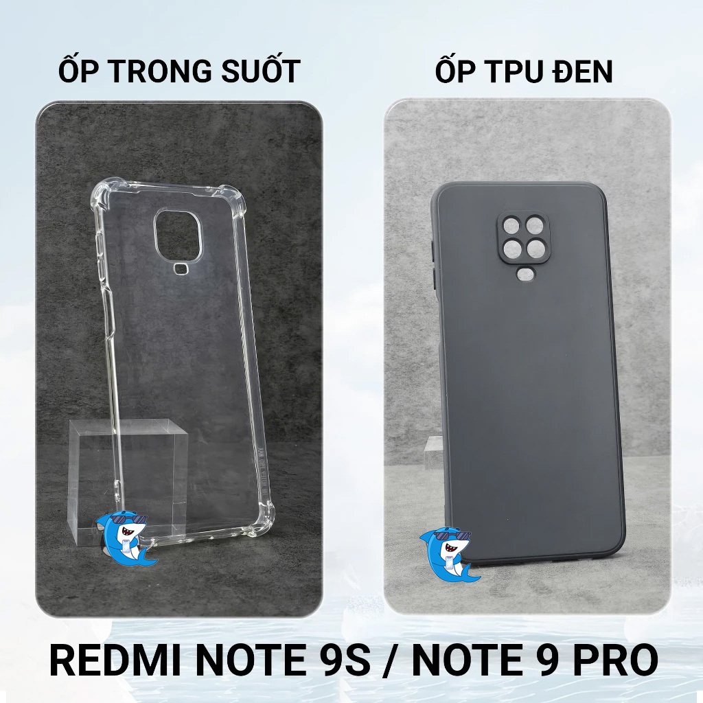 Ốp lưng Redmi Note 9s / 9 Pro bảo vệ cam điện thoại toàn diện cạnh vuông nhựa dẻo tpu bibi glass