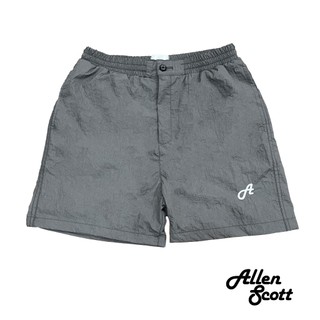 Quần Short Dù Nhăn AS Basic 2 Lớp Nam Nữ - Lưng Chun Thêu Logo Nổi