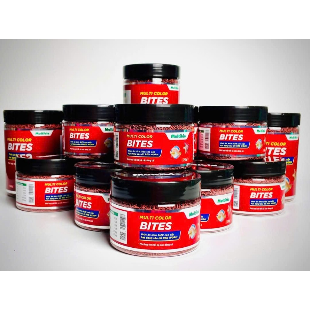 Thức Ăn Multi Color Bites Cao Cấp Cho Cá - Thức Ăn Dạng Hạt Red Worm ...