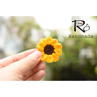 Ghim cài áo hoa hướng dương xinh xắn 3cm, 4cm |Pin, trâm cài balo, cặp, huy hiệu |Shop Rô Handmade