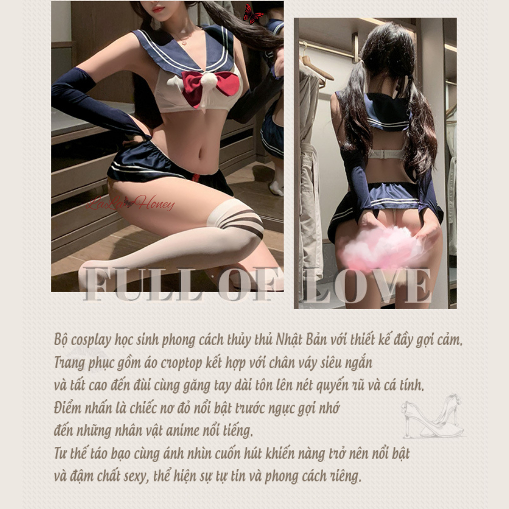 Đồ Ngủ Cosplay Học Sinh Nữ Sinh Đại Học Sexy, Bộ Cosplay Nữ Học Sinh Gợi Cảm - LALA HONEY
