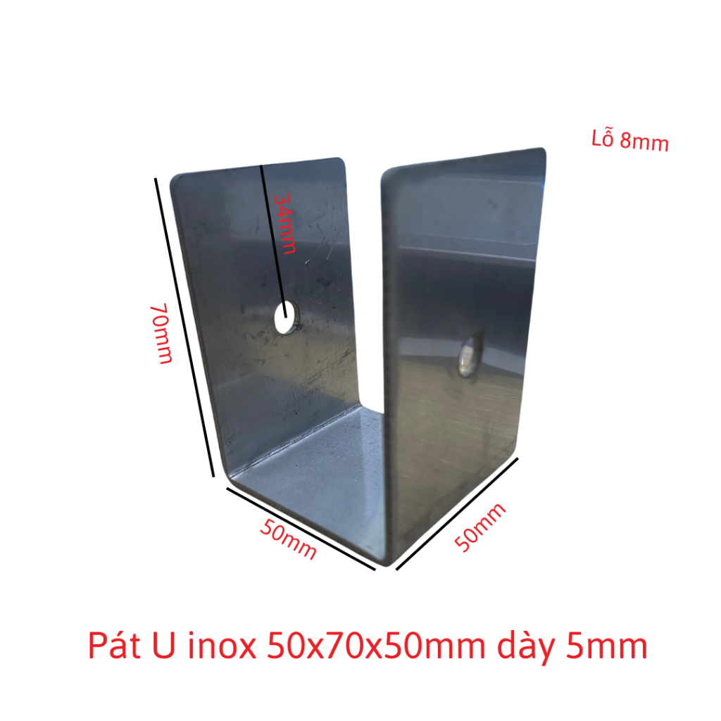 Pát U inox 50x70x50mm dày 2mm | Shopee Việt Nam