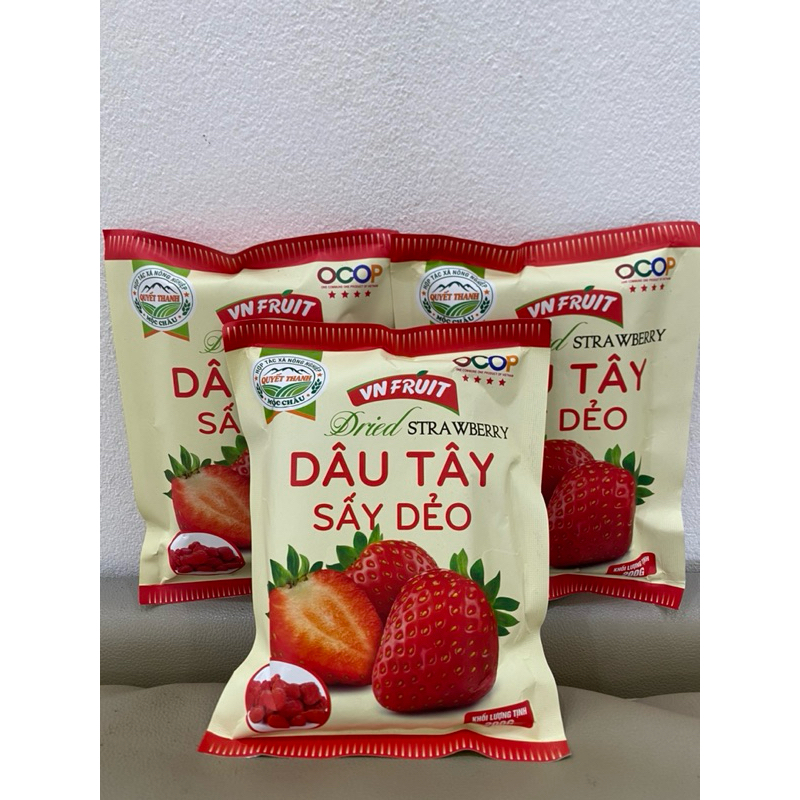 Dâu Tây sấy dẻo Mộc Châu 200gr - Dâu Tây Mộc Châu( Dâu tây sấy dẻo htx Quyết Thanh)