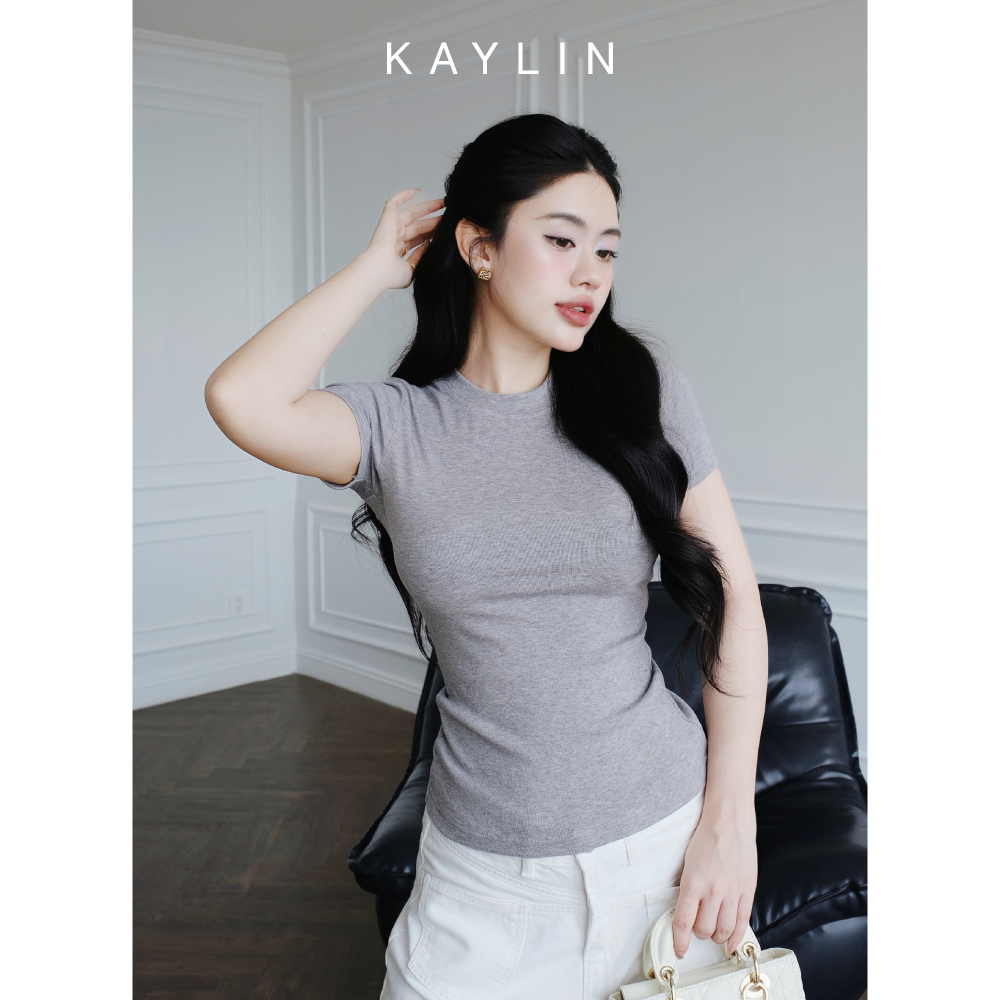 Ảnh Áo thun KAYLIN form Basic chất vải thun cotton co giãn phong cách BST Hè 2025 - N2463 1
