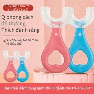 Bàn chải chữ U cho bé, chất liệu silicon mềm, dễ dàng vệ sinh răng miệng cho bé.