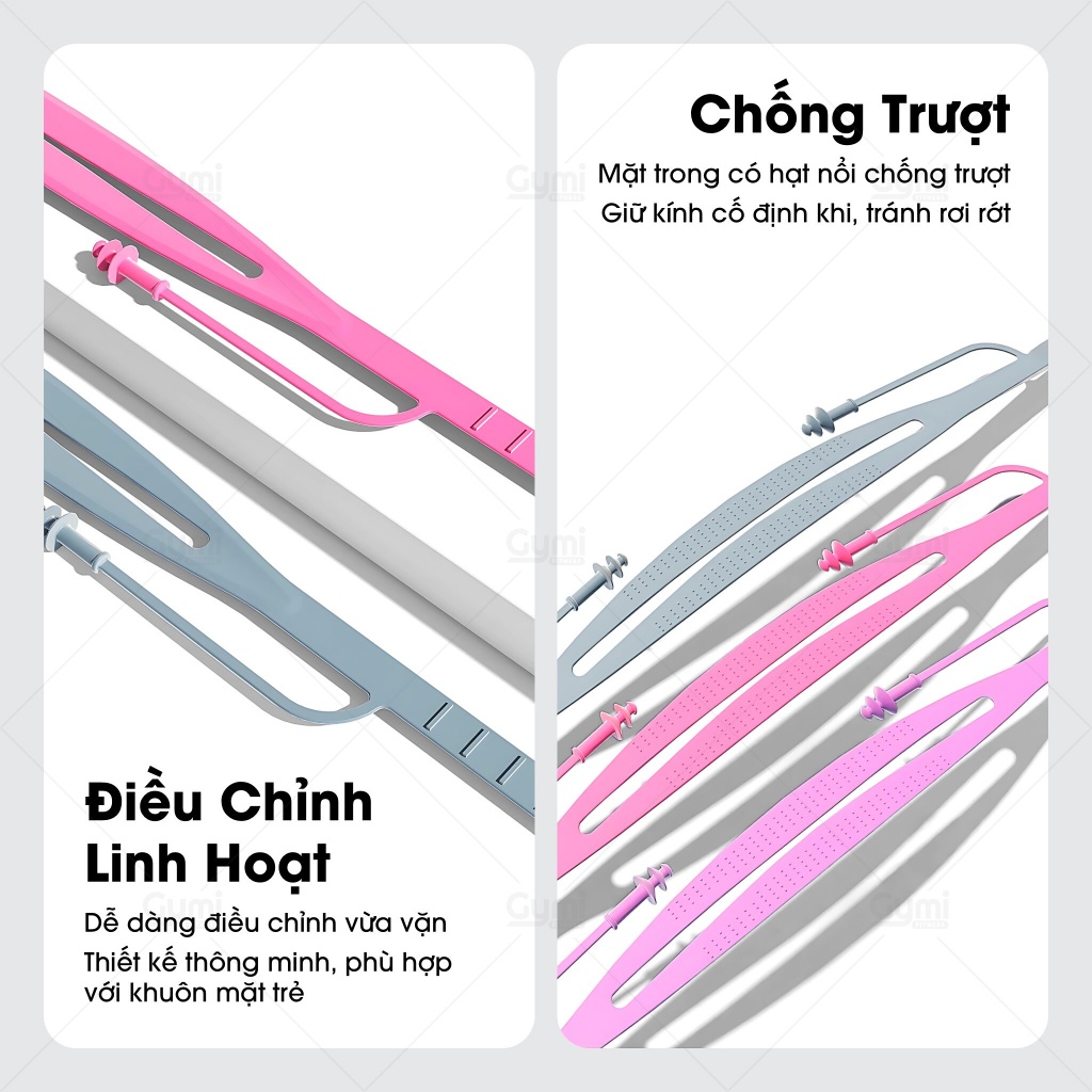 Combo Kính Bơi + Mũ Bơi Trẻ Em - Chống Tia UV, Chống Sương Mù - Cho Bé Trai Và Bé Gái - KinhBoi+MuBoi-TreEm