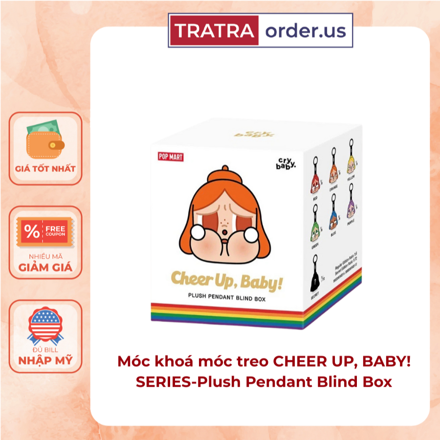 MÓC KHÓA P.OP MA.RT CRYBABY CHEER UP, BABY! SERIES-Plush Pendant Blind Box [CHÍNH HÃNG CÓ SẴN]