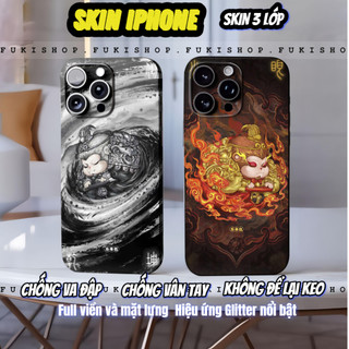 Miếng dán Skin Mặt lưng Sau full viền Wukong Dành Cho 16 pro max 15 pro max 14 pro max 13 pro max 12 pro max