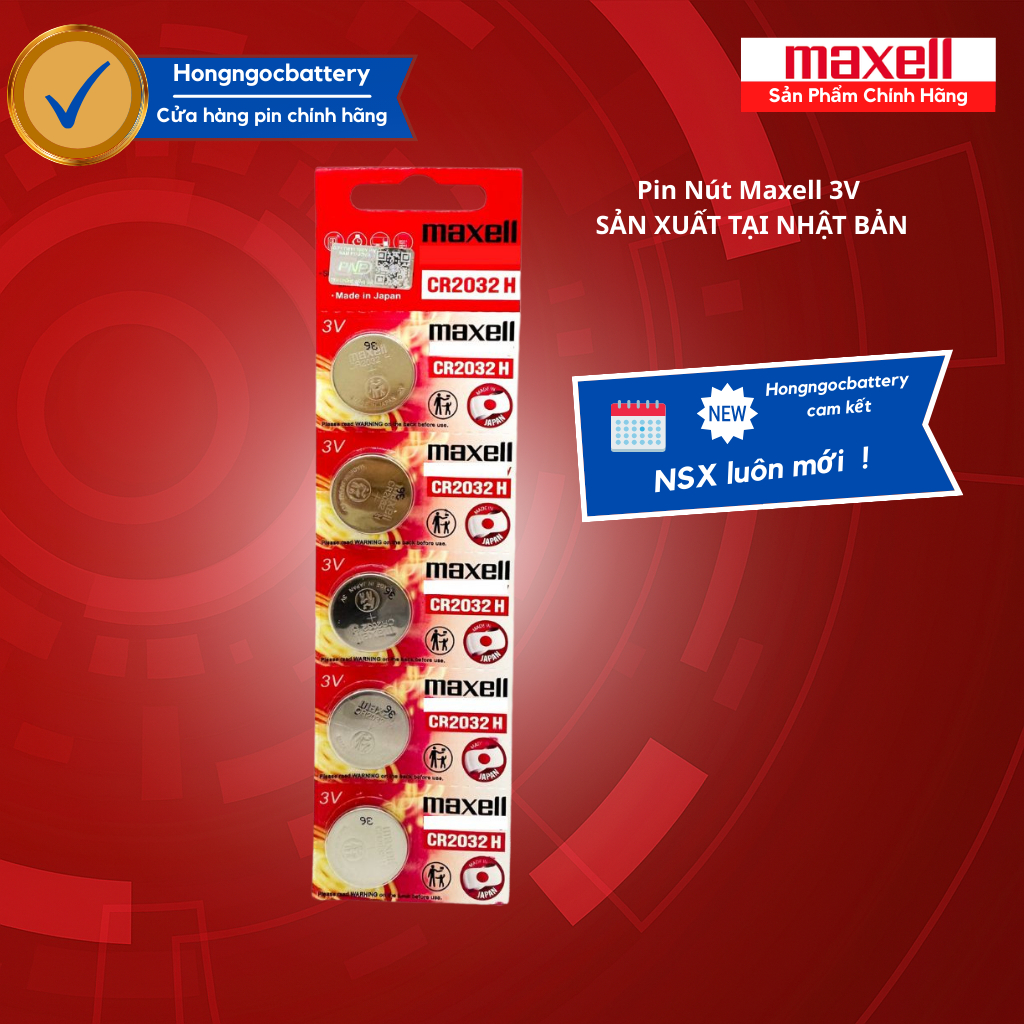 Pin Maxell CR2032 H 3V made in JAPAN - Hàng chính hãng | Shopee Việt Nam