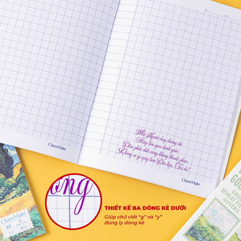 Tập Học Sinh Miền Nam A5 Classmate Vở 4 ÔLy 80gsm 96/200 Trang Vở 4 ÔLi 2x2mm Vở Học Sinh Cấp 1 Tập Viết Ghi Bài Cho Bé