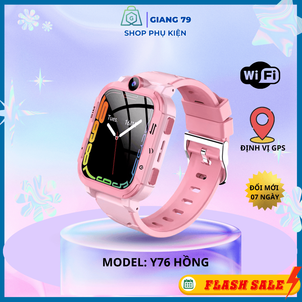 Đồng Hồ Thông Minh Trẻ Em Y76/ Y80/ D36, Lắp Sim 4G Nghe Gọi, Nhắn tin, Định Vị, Nhiều chức năng...