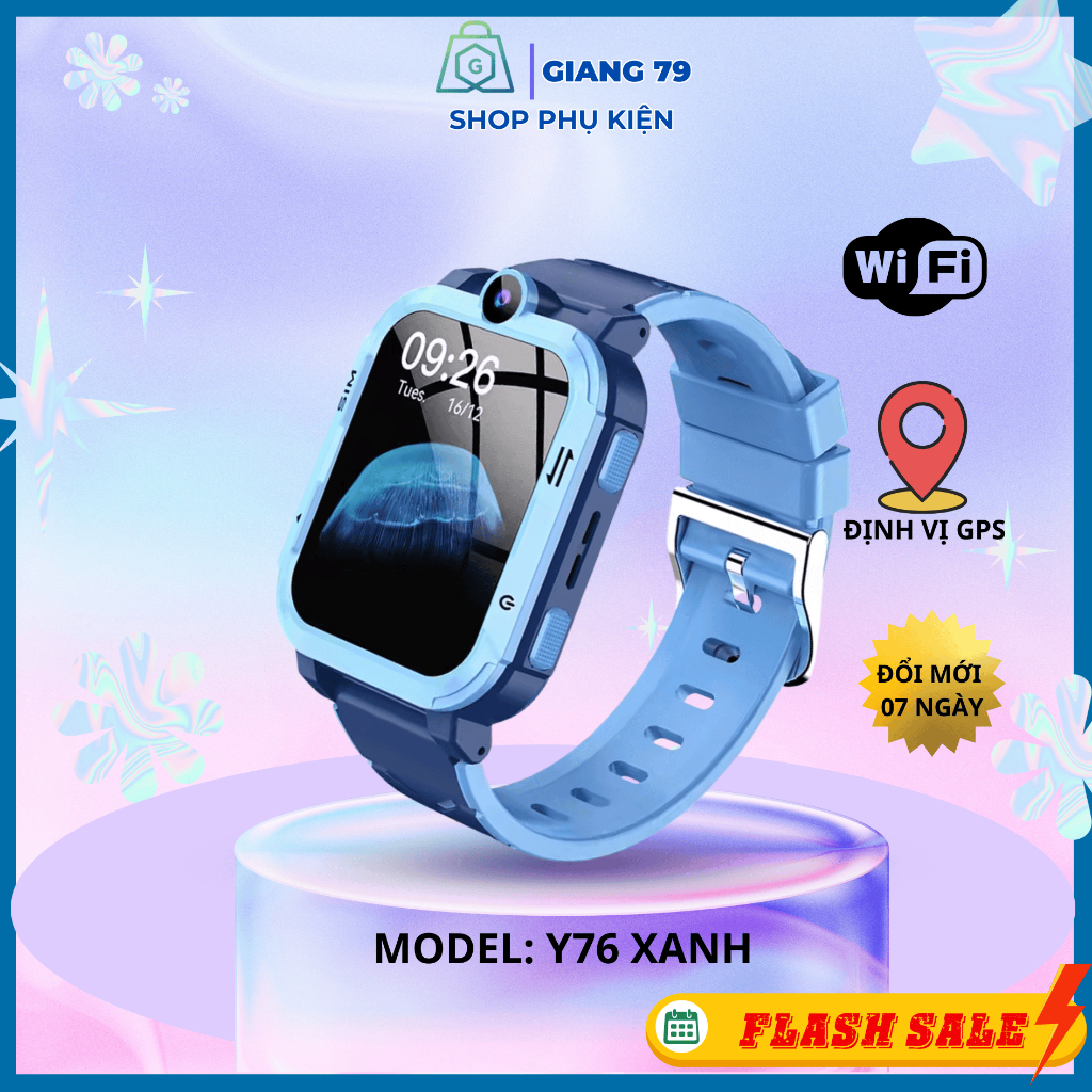Đồng Hồ Thông Minh Trẻ Em Y76/ Y80/ D36, Lắp Sim 4G Nghe Gọi, Nhắn tin, Định Vị, Nhiều chức năng...
