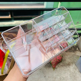 Khay kệ đựng mực Mica 16 ô trong suốt cao cấp