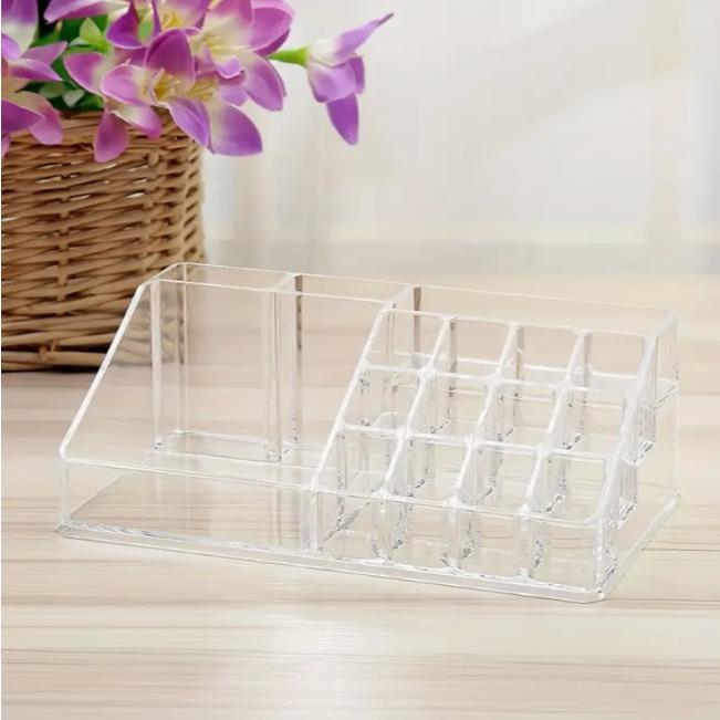 Khay kệ đựng mực Mica 16 ô trong suốt cao cấp