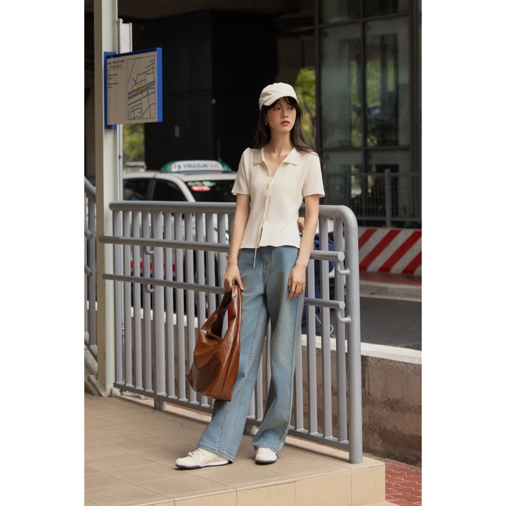 Ảnh OLV - Áo kiểu len cột nơ đi chơi Bexley Top nhiều màu 2